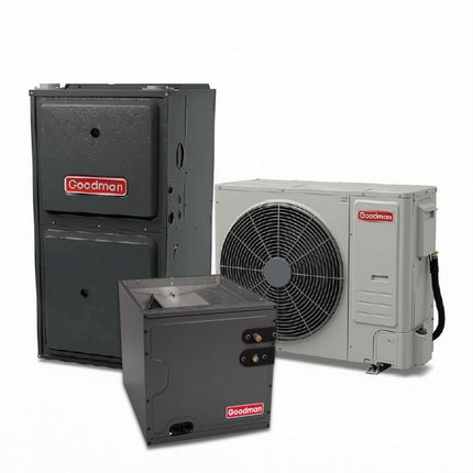 Goodman GXV9S - 3 Ton - 18 SEER2 AC with GRVM97 - Modulating/Variable - 97% AFUE Furnace - Horizontal Coil - Gas System - with install