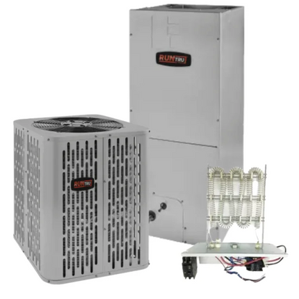 RunTru - 14.3 SEER2 - 2 Ton - Single-Stage Heat Pump System with 18K-30K Air Handler With Install