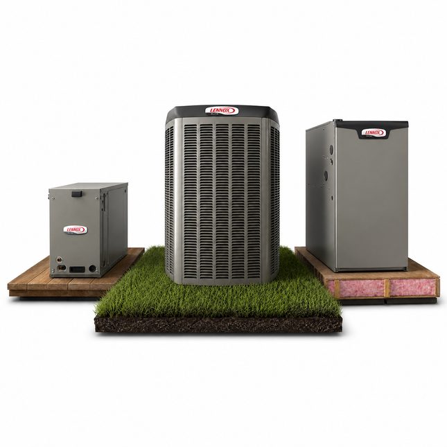 Lennox Elite EL22KCV - 4 Ton - 20.5 SEER2 AC with SLP99 - Modulating/Variable - 99% AFUE Furnace - Up-flow Coil - Gas System - with install