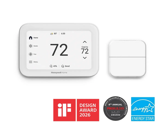 Honeywell ElitePRO™ S1200 4H/2C, 3H/3C Smart Programmable Thermostat with Room Sensor in WHITE